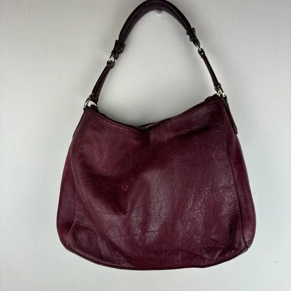 Vintage Cole Haan Avery satchel shoulder bag in oxblood leather. - Picture 2 of 16